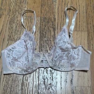 CHRISTIAN‎ DIOR Vintage Lace Bra Floral Pink Lingerie 34C